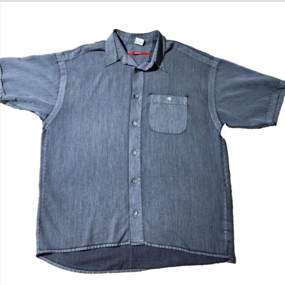 Vintage Signum Shirt Men's XL Lot of 2 Button Up Short Sleeve Front Pocket Retro - Picture 3 of 16